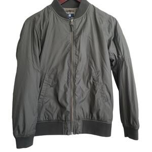Y2K Uniqlo Youth Bomber Flight Jacket 13 Green Front Zip Streetwear‎  Gorpcore